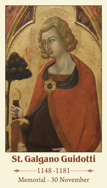 St. Galgano Guidotti Holy Card